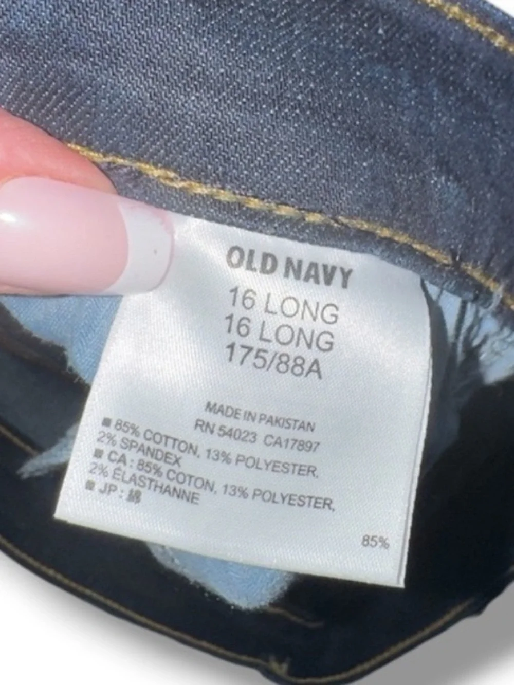 Old Navy The Flirt Bootcut Jeans - Dark Wash 16 Long - Picture 7 of 9